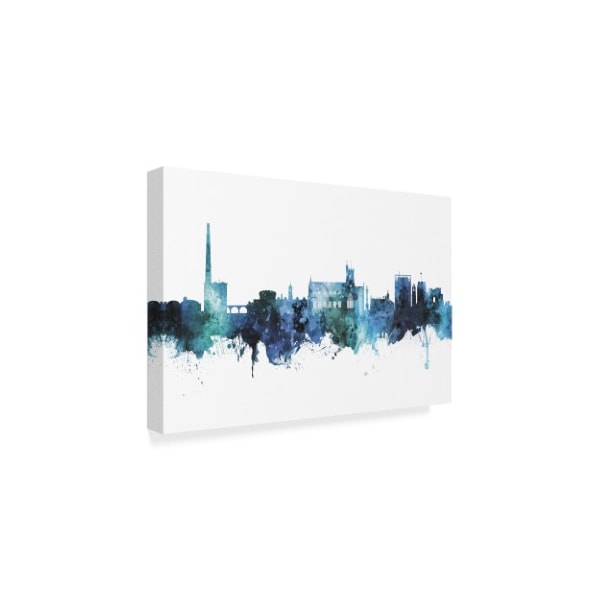 Michael Tompsett 'Carlisle England Skyline Blue' Canvas Art,16x24